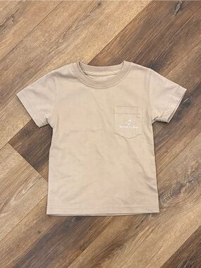 NWOT Properly Tied Tan Fish Short Sleeve Tee Shirt Top T-Shirt Pima Cotton 3T